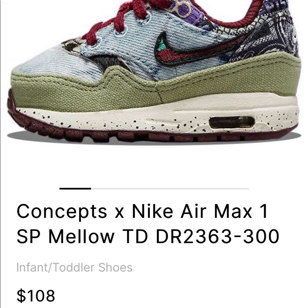 Toddler Size 3 Concepts Nike Air Max 1 SP